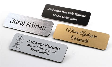 Personalised Premium Name Badge Staff ID Tag With Pin Design Your