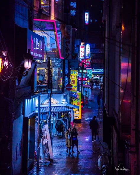 Cyberpunk Seoul South Korea Neon Nights Photography Vaporwave Neo