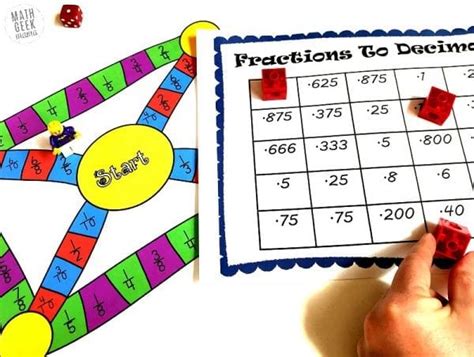 {free} Convert Fractions To Decimals Game Grades 4 6