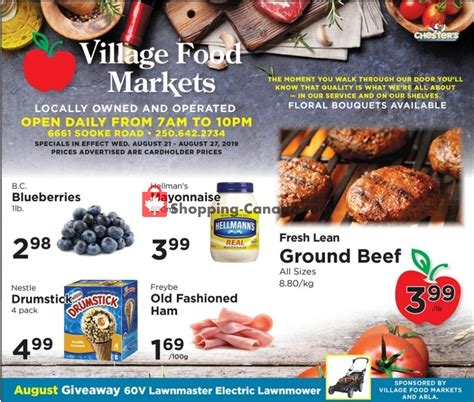 Village Food Market Canada Flyer Special Offer August 21 August