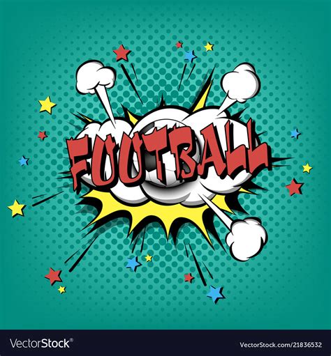 Football pop art retro style Royalty Free Vector Image