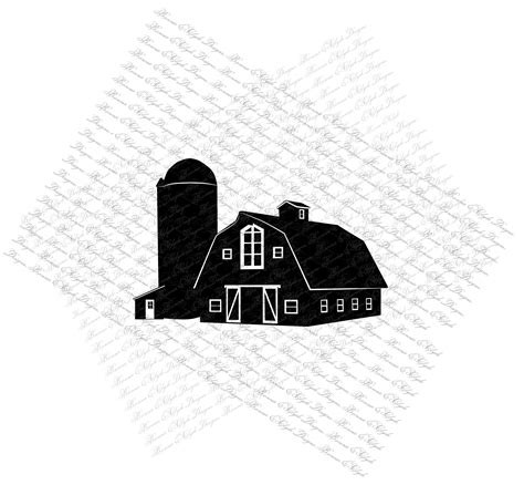 Barn Silo Silhouette Clip Art