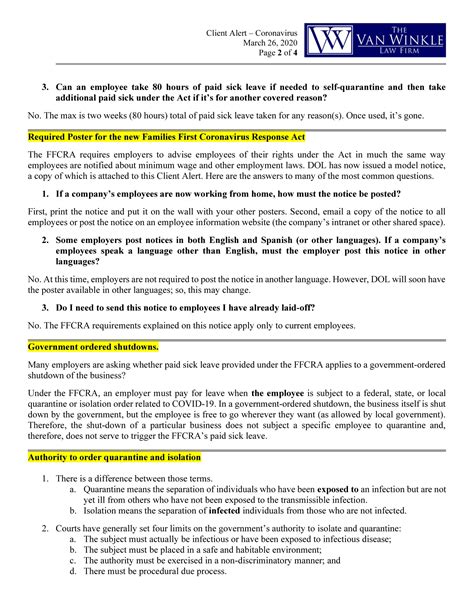 Covid Update Ffcra Supplemental Guidance Poster