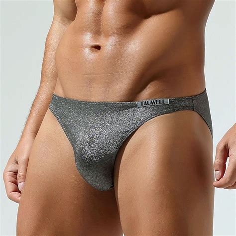 Men S Sexy Briefs Shiny Fabrics Underwear Low Rise Panties Bikini Tanga Beach EBay
