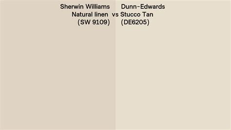 Sherwin Williams Natural Linen SW 9109 Vs Dunn Edwards Stucco Tan