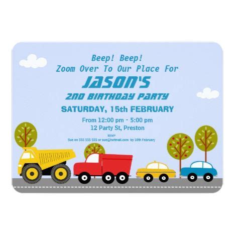 Truck birthday invitations invitation templates zazzle – Artofit