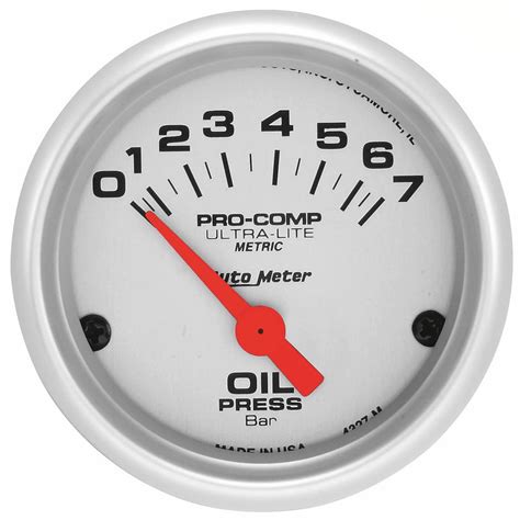 Autometer 4327 M Ultra Lite Electric Oil Pressure Gauge