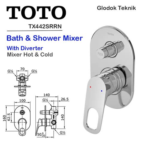 Jual Toto Kran Tanam Shower Mixer Panas Dingin With Diverter Tx Srrn