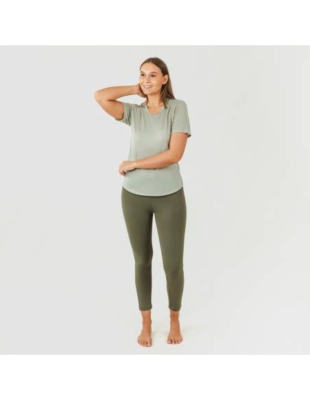 Conjunto Desportivo De Legging Mulher Verde Folha Ca A Tamanhos Para