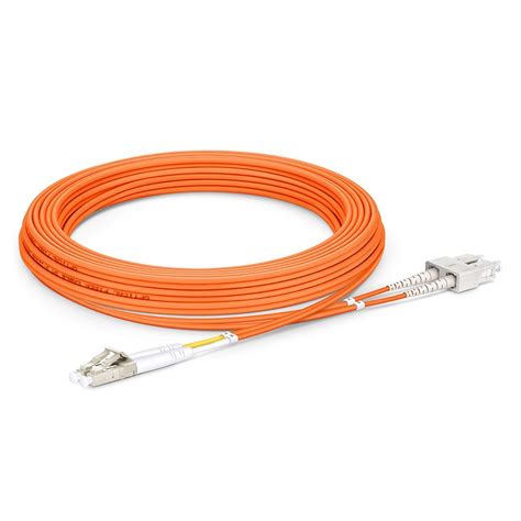 15m 49ft LC UPC To SC UPC Duplex 3 0mm PVC OFNR OM2 Multimode Fiber