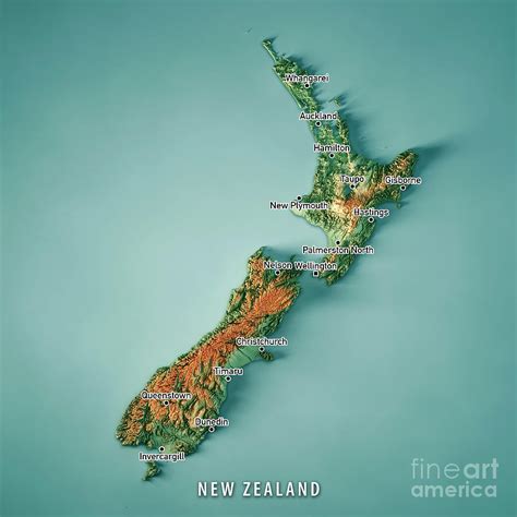 Cool Nz Map Wayne Baisey