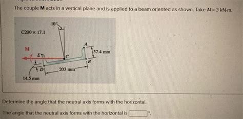 Solved Required Information The Couple M 18kNm Acts In A Chegg