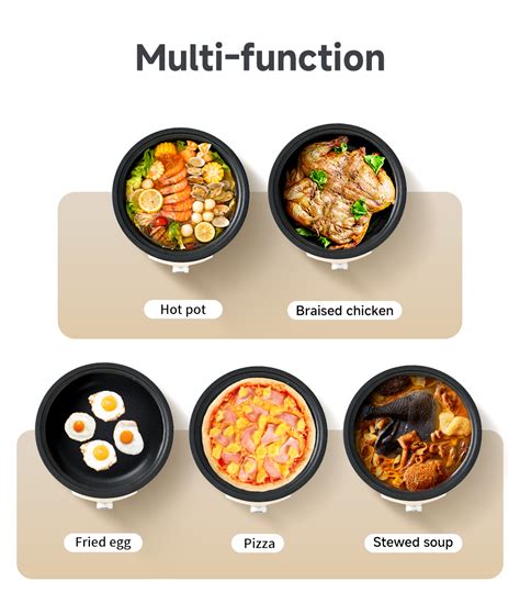 Simplus L Multi Function Electric Hot Pot Nonstick Electric Cooker Sunken And Removable