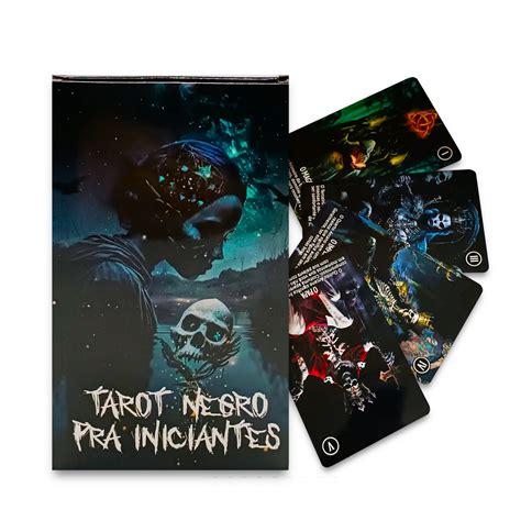 Baralho Tarot Negro Para Iniciantes Cartas Explicativas Shopee Brasil