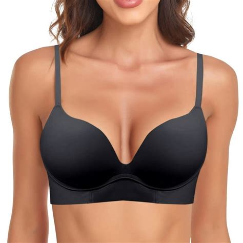 Mnjin Women Seamless Wireless Lightly Lined Comfort Bra Smoothing Wirefree Lift T Shirt Bra