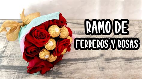 C Mo Hacer Un Ramo De Ferreros Y Rosas Youtube