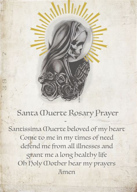 Santa Muerte Prayer Santa Muerte Prayer Santa Muerte La Santa