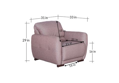 One Seater Sofa Dimensions Baci Living Room