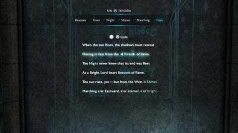 Shadow Of War Ithildin Door Poem Solutions Ithildin Fragments How To