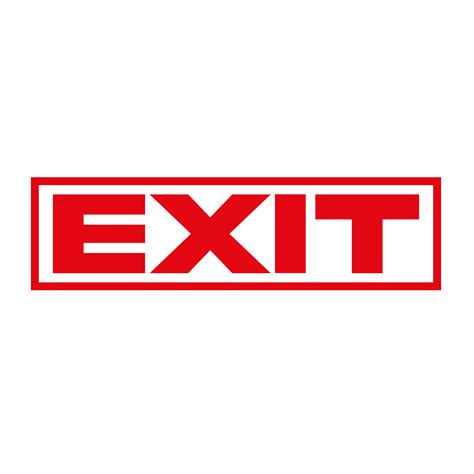 Exit Red Stamp On A Transparent Background 23652079 Png