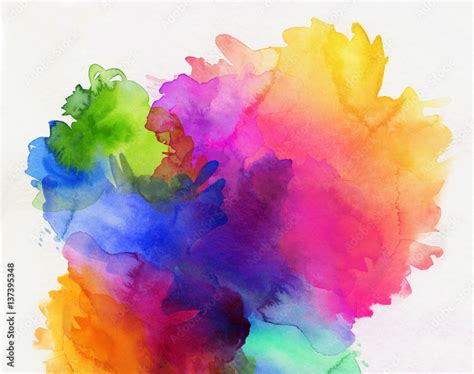 Aquarell Regenbogen Abstrakt Verlauf Stock Illustration Adobe Stock