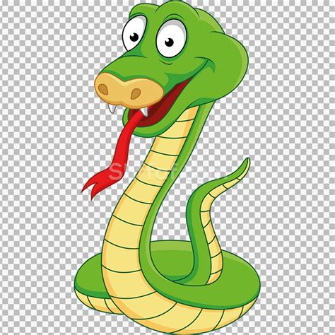 حية كرتون لون اخضر بدون خلفية Snake Cartoon Png شفاف