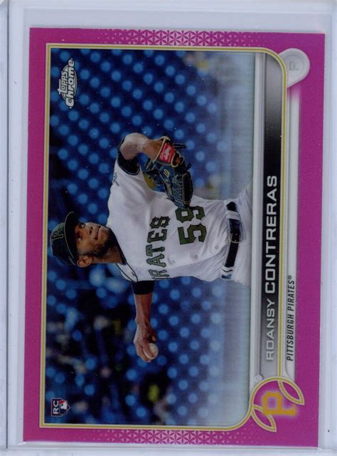 Topps Chrome Roansy Contreras Pink Refractor Rc Ebay