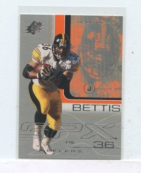 JEROME BETTIS 2001 Upper Deck SPx Football Card 70 Pittsburgh Steelers