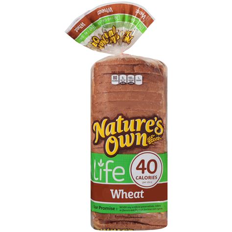 Nature S Own Life 40 Calorie Wheat Bread 16 Oz Bag Walmart