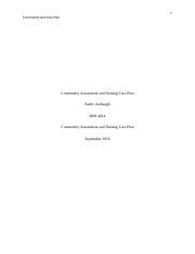 Communityandnursingdiagnosis Docx Community And Care Plan