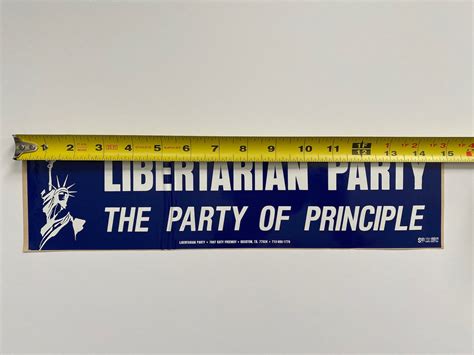 Vintage Libertarian Party Political Campaign Sticker - Etsy