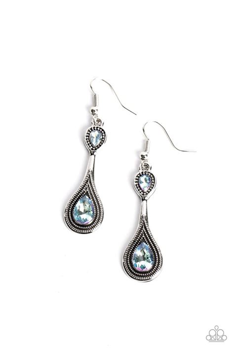 Paparazzi Earring Dazzling Droplets Blue Paparazzi Jewelry