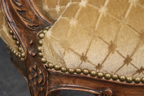 Fine Quality French Carved Walnut Louis XV Bergere Chair Circa 1920 At