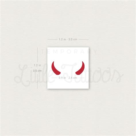 Devil Horns Temporary Tattoo - Set of 3 – Little Tattoos