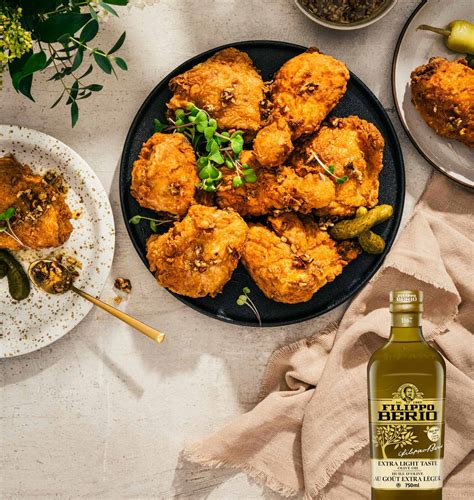 Olive Oil Southern Fried Chicken With Honey Pecan Glaze Filippo Berio