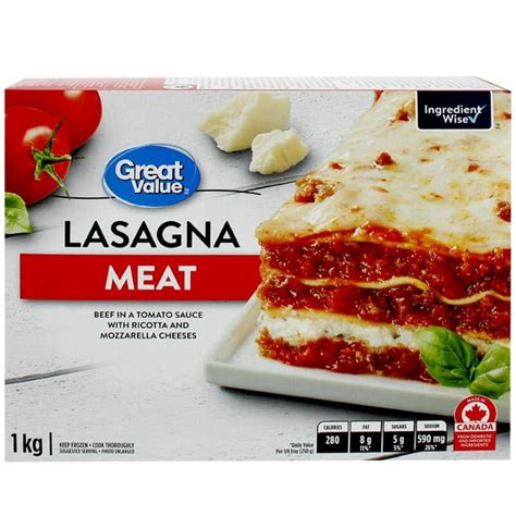 Great Value Meat Lasagna 1 Kg Walmartca
