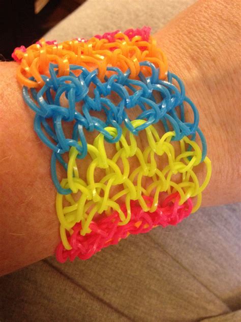 Neon Dragon Scale Loom Bracelet I Made Loom Love Rainbow Loom Loom