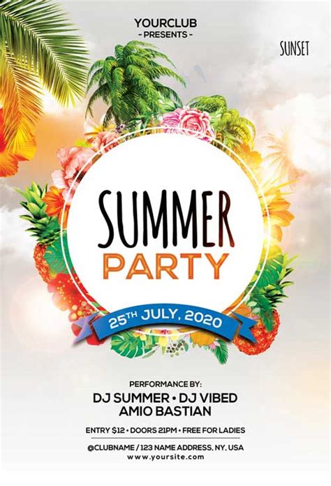 Summer Festival Free Party Flyer Template Free Flyer Freepsdflyer