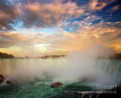 Niagara Falls At Sunset Photograph By Valentina Gatewood Fine Art America