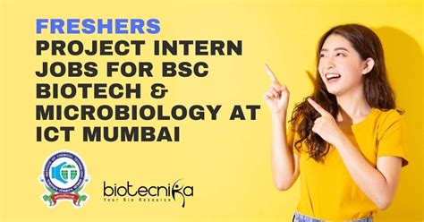 Freshers Project Intern Jobs For BSc Biotech Microbiology At ICT