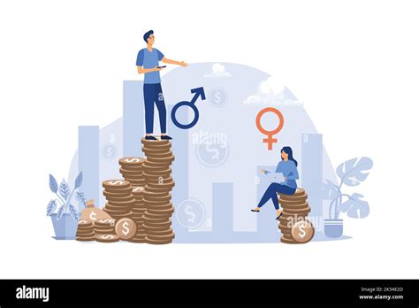 Earnings Gender Discrimination Man And Woman Getting Different Salary