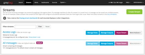 Streams — Graylog 2.3.0 文档