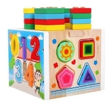 Cubo Para Bebes Madera Didcatico Multifuncional Montessori Env O Gratis