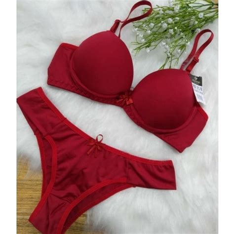 Conjunto B Sico Bojo E Calcinha Tanga Lisa Shopee Brasil