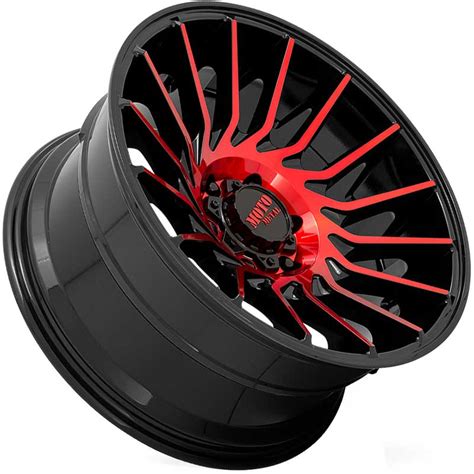 Moto Metal MO807 Gloss Black Machined W Red Tint Wheels 4WheelOnline