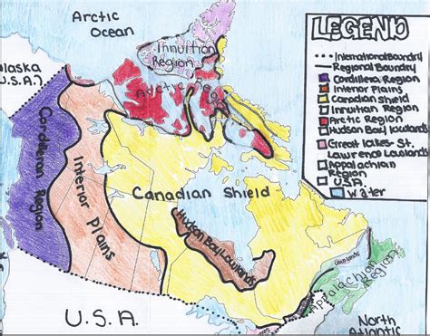 Map - LANDFORM REGIONS OF CANADA