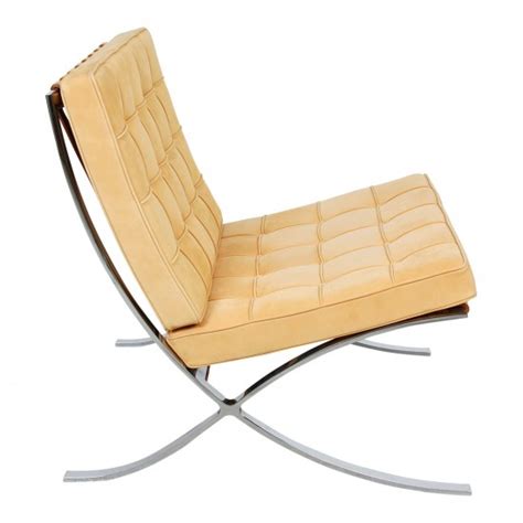 Mies Van Der Rohe Barcelona Chair In Natural Nubuck Leather