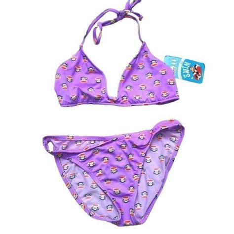 Paul Frank Swim Vintage Paul Frank Womens Bikini Julius Purple Bathing Suit Small Poshmark