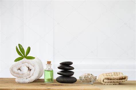 Spa accessories with stones — Stock Photo © JPCPROD #107495994