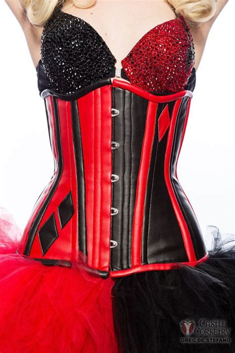 Harlequin Long Line Corset Etsy Uk Harley Quinn Halloween Harley Quinn Costume Harley